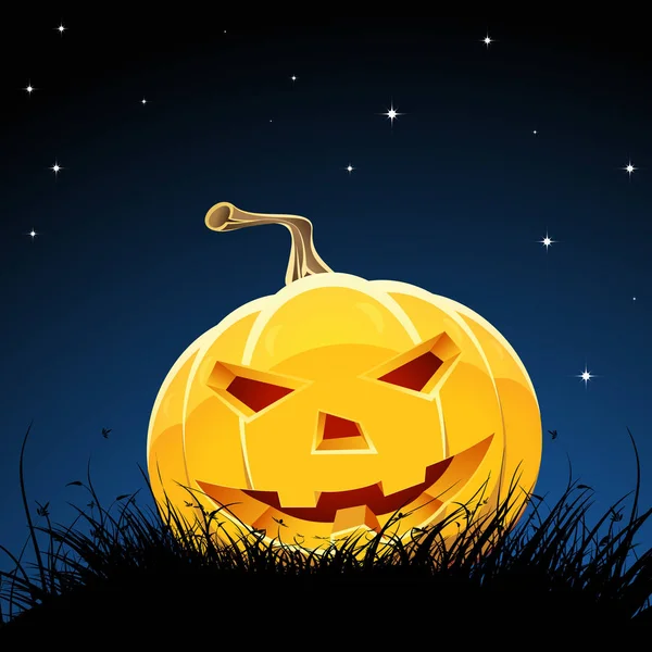 Tök Halloween Éjszaka Háttér Denevérek Csillagok Hold — Stock Fotó