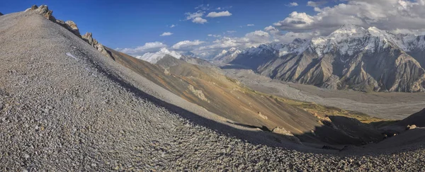 Panorama Panorámico Los Picos Valle Montaña Cordillera Tien Shan Kirguistán — Foto de Stock