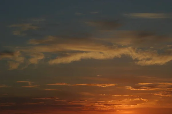 Belle Vue Sur Horizon Avec Coucher Soleil — Photo