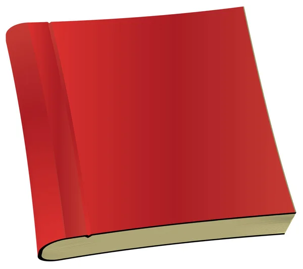 白い背景に隔離された正面図の古典的な赤い本のイラスト — ストック写真