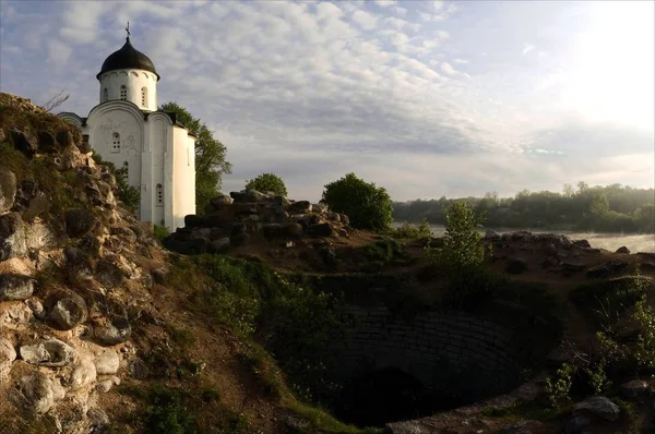 Russia Old Ladoga George Church Ladoga Fortress River Volkhov — Stock Photo, Image