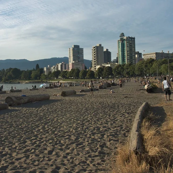 Stanley Park Vancouver British Columbia Med Engelska Bay Bakgrunden — Stockfoto