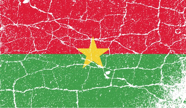 Bandera Burkina Faso Con Textura Antigua Ilustración — Foto de Stock