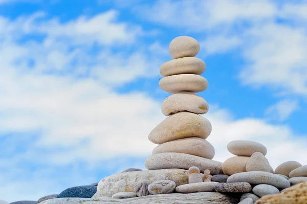 Högen Grus Havskusten — Stockfoto