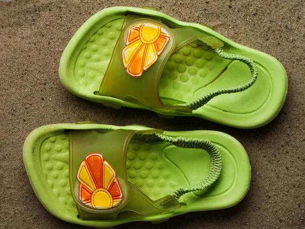 Zapatos Baño Vacaciones Verano Sandalia Chancla —  Fotos de Stock