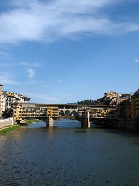 Ponte Vecchio Old Brug Een Middeleeuwse Brug Rivier Arno Florence — Stockfoto