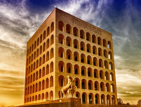 Rome March Palazzo Della Civilta Italiana Aka Square Colosseum Rome — Stock Photo, Image