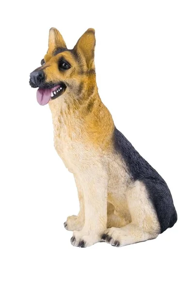 Beyaz Arka Plan Üzerinde Izole Küçük Plastik Oyuncak Köpek — Stok fotoğraf