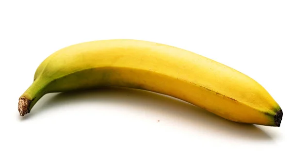 Banana Matura Isolata Fondo Bianco Tonalità Chiara — Foto Stock