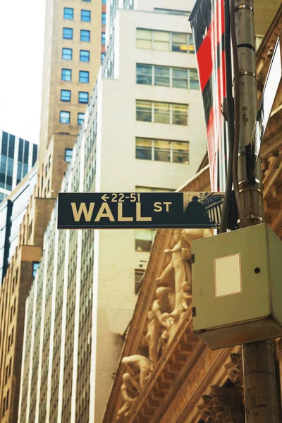 ニューヨーク市のウォール街の看板 — ストック写真