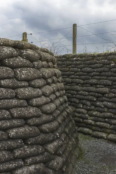 Fosa Primera Guerra Mundial Flandes Cerca Diksmuide Llamada Dodengang Holandés —  Fotos de Stock