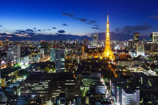 Gece Tokyo Güzel Görünümü — Stok fotoğraf