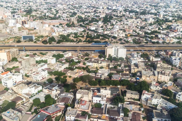 Άποψη Της Πόλης Του Ντακάρ Σενεγάλη Δείχνει Πυκνά Συσκευασμένο Κτίρια — Φωτογραφία Αρχείου