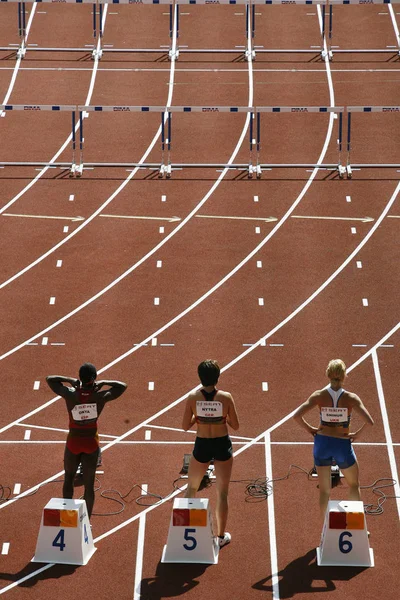 Atletismo Pista Legenda Local — Fotografia de Stock