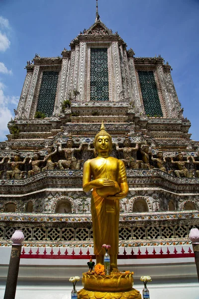 Asien Bangkok Temple Thailand Abstrakt Korsfärger Tak Wat Och Färger — Stockfoto