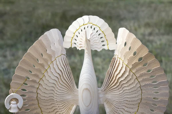 Mythische Vogel Van Het Geluk Gemaakt Van Platen Gesneden Uit — Stockfoto