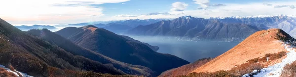Gambarogno Switzerland Trail Mount Gambarogno Views Mountains Lake Maggiore — Stock Photo, Image