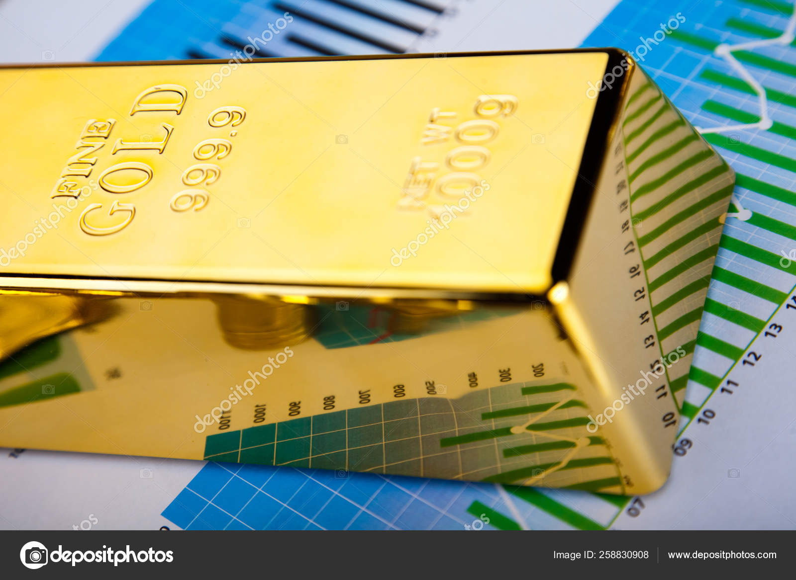 Financial Indicators Chart Gold Bar Stock Photo by ©YAYImages 258830908