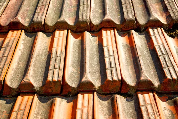 イタリアの古い屋根の線と斜めの建築物テクスチャ — ストック写真