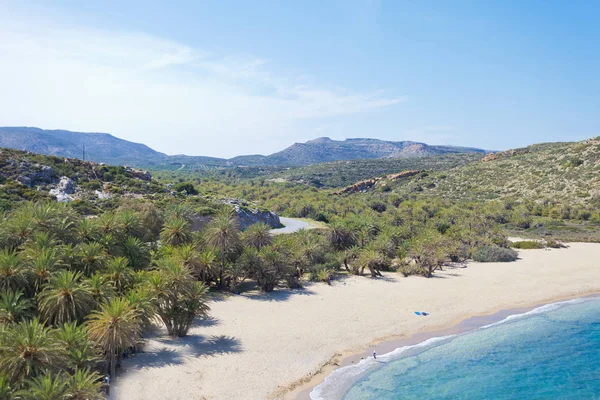 Creta Grécia Palm Beach Vai Europa — Fotografia de Stock