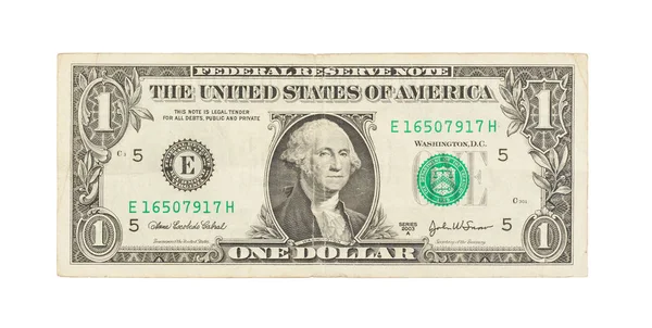 Eua Uma Nota Dólar Close Foto — Fotografia de Stock