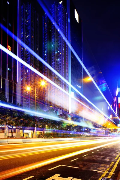 Traffico Hong Kong Notte — Foto Stock