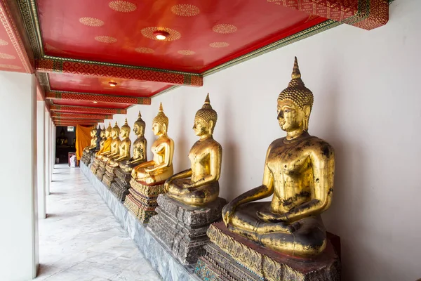 Buddha Szobrok Temple Wat Bho Bangkokban Thaiföld — Stock Fotó