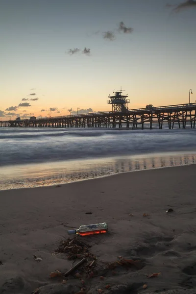 캘리포니아 미국에서 일몰에 해변에는 알코올의 — 스톡 사진