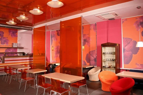 Interior Acogedora Cafetería Moderna — Foto de Stock