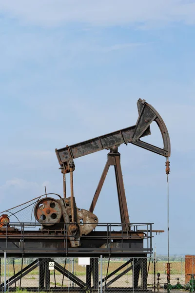 Detalhe Poço Petróleo Gás Operacional — Fotografia de Stock