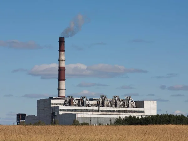 Brandstof Generatie Industrie Fabriek Elektriciteitscentrale Roken — Stockfoto