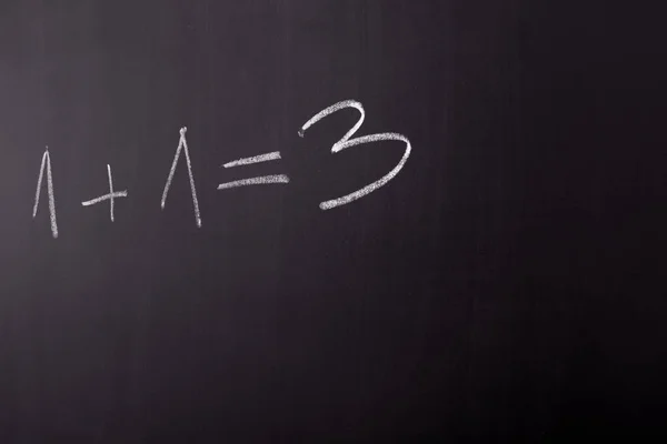 数学错误 在学校的黑板上书写 — 图库照片