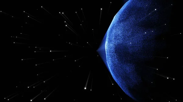 Yıldız Ile Fütüristik Gezegen — Stok fotoğraf