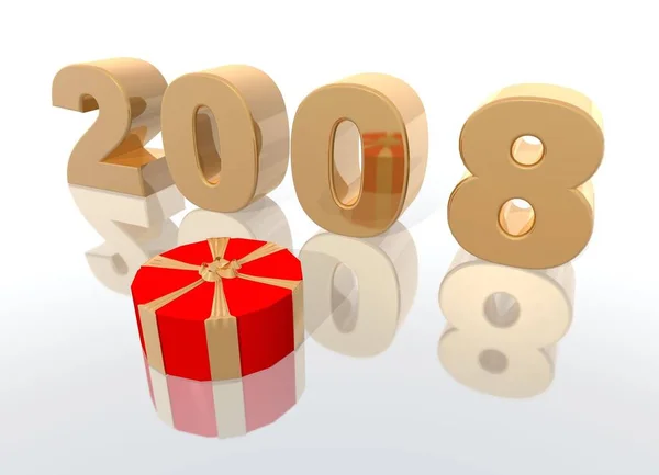 Una Representación Para Nuevo Año 2008 — Foto de Stock