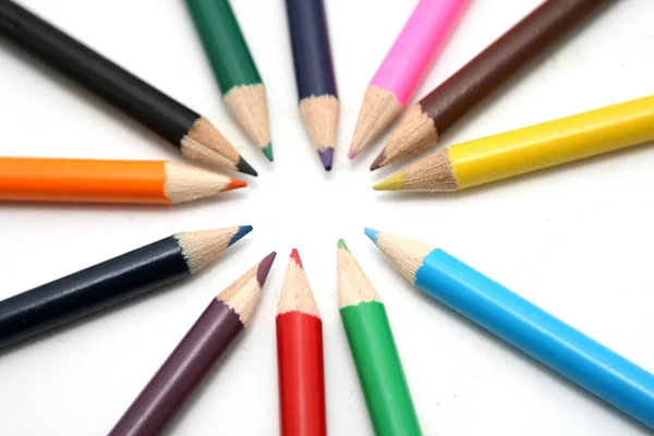아름다운 색깔의 연필우리들 — 스톡 사진