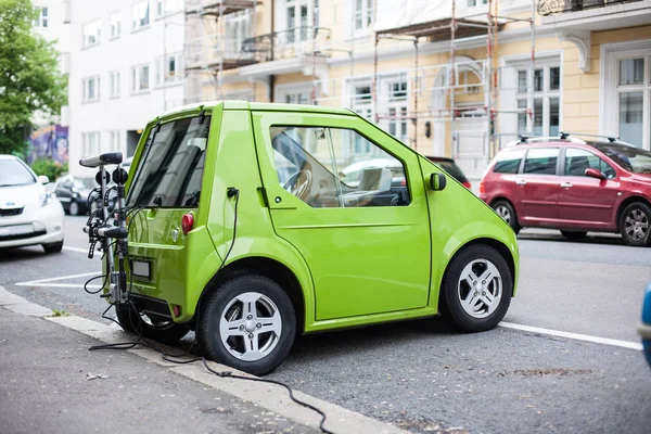 Estação Carregamento Carros Eléctricos Oslo Eco Automóvel Que Provocou Uma — Fotografia de Stock