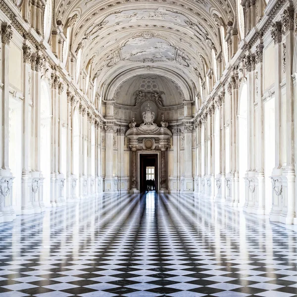 Перегляд Galleria Діани Італія Королівського Палацу Недалеко Від Torino Регіону — стокове фото
