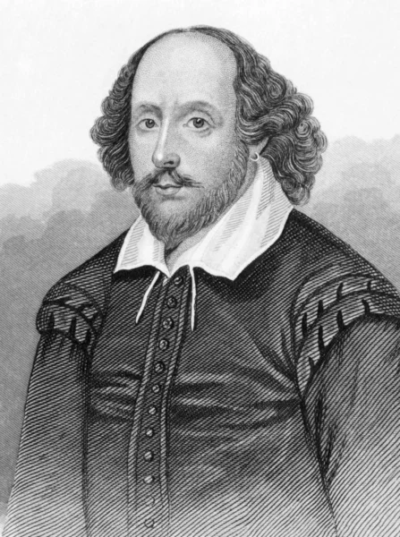 William Shakespeare 1564 1616 Rytině Století Anglický Básník Dramatik Široce — Stock fotografie