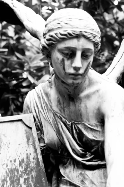 Standbeeld Van Een Engel Begraafplaats — Stockfoto