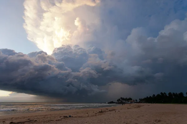 Ahungalla Beach Sri Lanka Asia Overclouded Landscape Sunset Beach Ahungalla — Stock Photo, Image