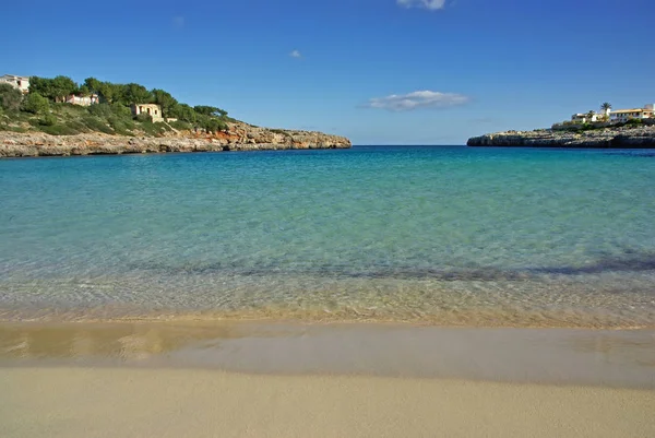 Błękitna Woda Plaży Cala Marsal Majorce Hiszpania — Zdjęcie stockowe