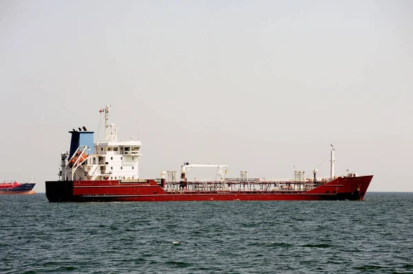 Tanker Stand Zich Kwijten Van Zijn Lading Frankrijk Met Het — Stockfoto