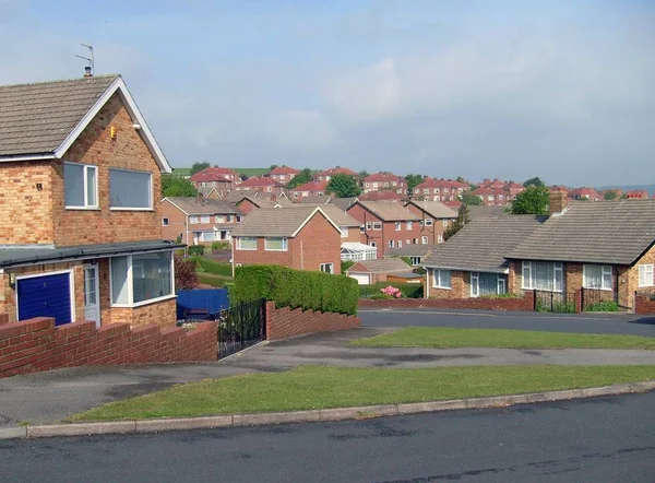 Häuser Auf Moderne Siedlungsbebauung Scarborough England — Stockfoto