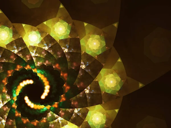 Bela Espiral Colorido Padrão Fractal Gerado Digitalmente Pode Ser Usado — Fotografia de Stock