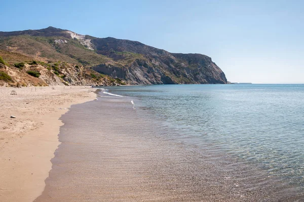 Playa Salvaje Isla Zakynthos Con Vista Península Vassilikos Grecia —  Fotos de Stock