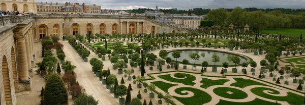 Weites Panorama Des Berühmten Orangengartens Von Versailles Frankreich — Stockfoto