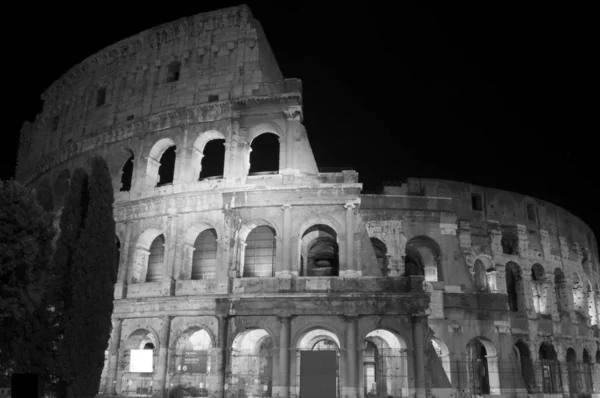 Roma Coliseum Notte Viaggio — Foto Stock