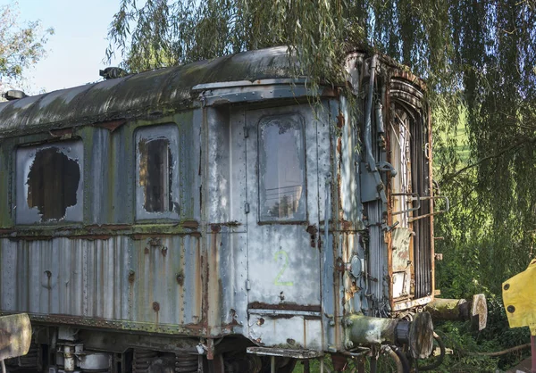 Velho Trem Enferrujado Estação Trem Hombourg Bélgica — Fotografia de Stock