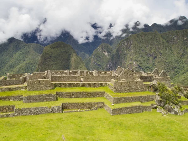 Machu Picchu Daki Harabeleri Binalar Cusco Peru Yakınlarındaki Andes Cordillera — Stok fotoğraf