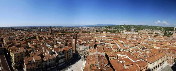 Brede Top Panorama Van Prachtige Italiaanse Stad Verona — Stockfoto